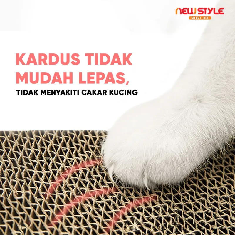 Papan Garuk Kucing Anjing Anabul Multifungsi M11 dengan Desain Bulat Cekung dan Tempat Istirahat/Tidur Kucing 4