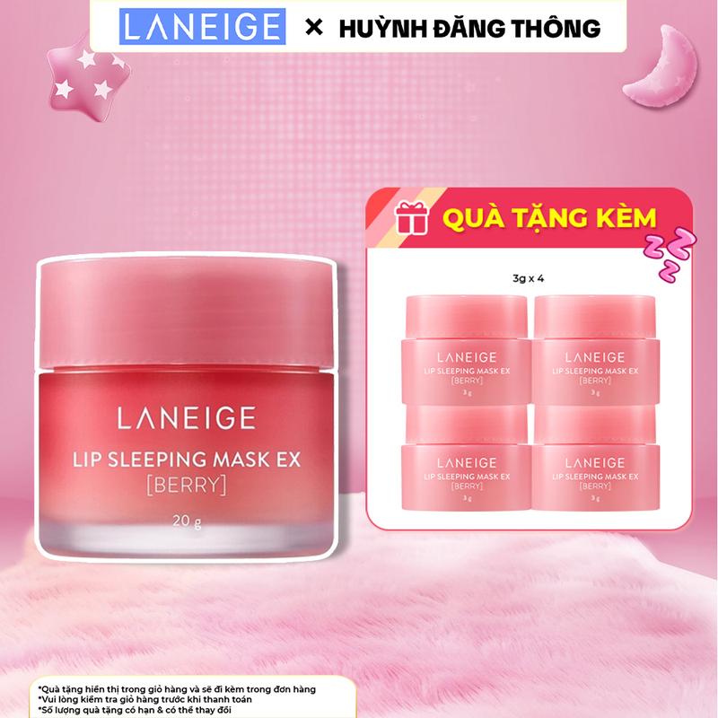 LANEIGExHUỲNH ĐĂNG THÔNG Mặt nạ ngủ dưỡng môi hồng hào căng mượt LANEIGE Lip Sleeping Mask EX 20g Son Nữ Collagen Skincare