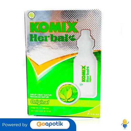 Gambar KOMIX HERBAL ORIGINAL SIRUP 15 ML BOX 4 TUBE dari Apotek Joyful by GoApotik Kota Surabaya Tokopedia
