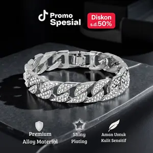 Gelang Rantai Pria Wanita Ice Diamond Bracelet Starboy - Model Terbaru