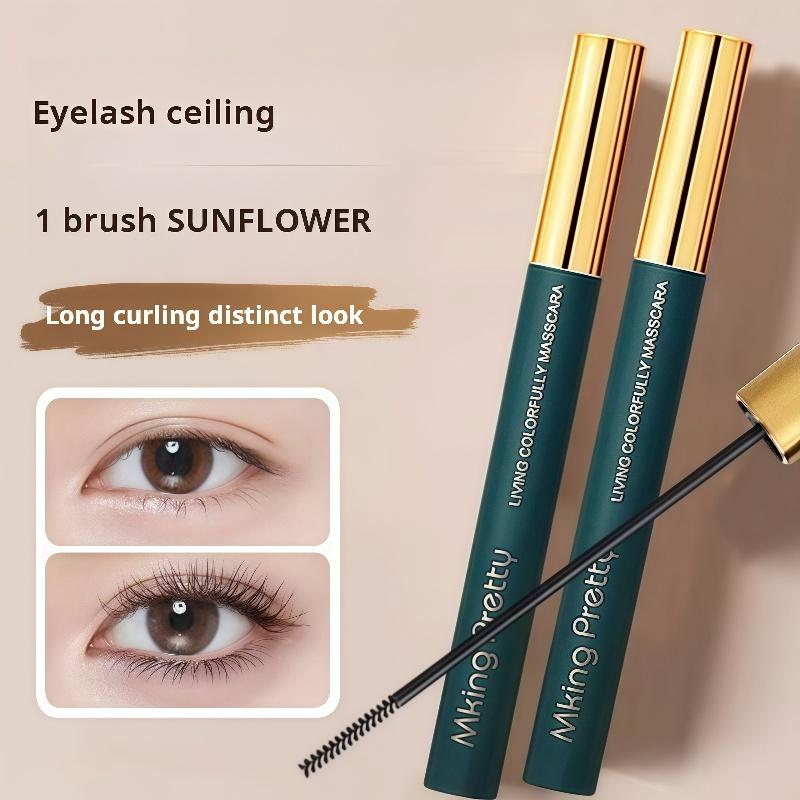 Curl, slim, long and fixed makeup, small tube mascara, waterproof big eye makeup mascara, four colors available, 3D eye makeup effect 0