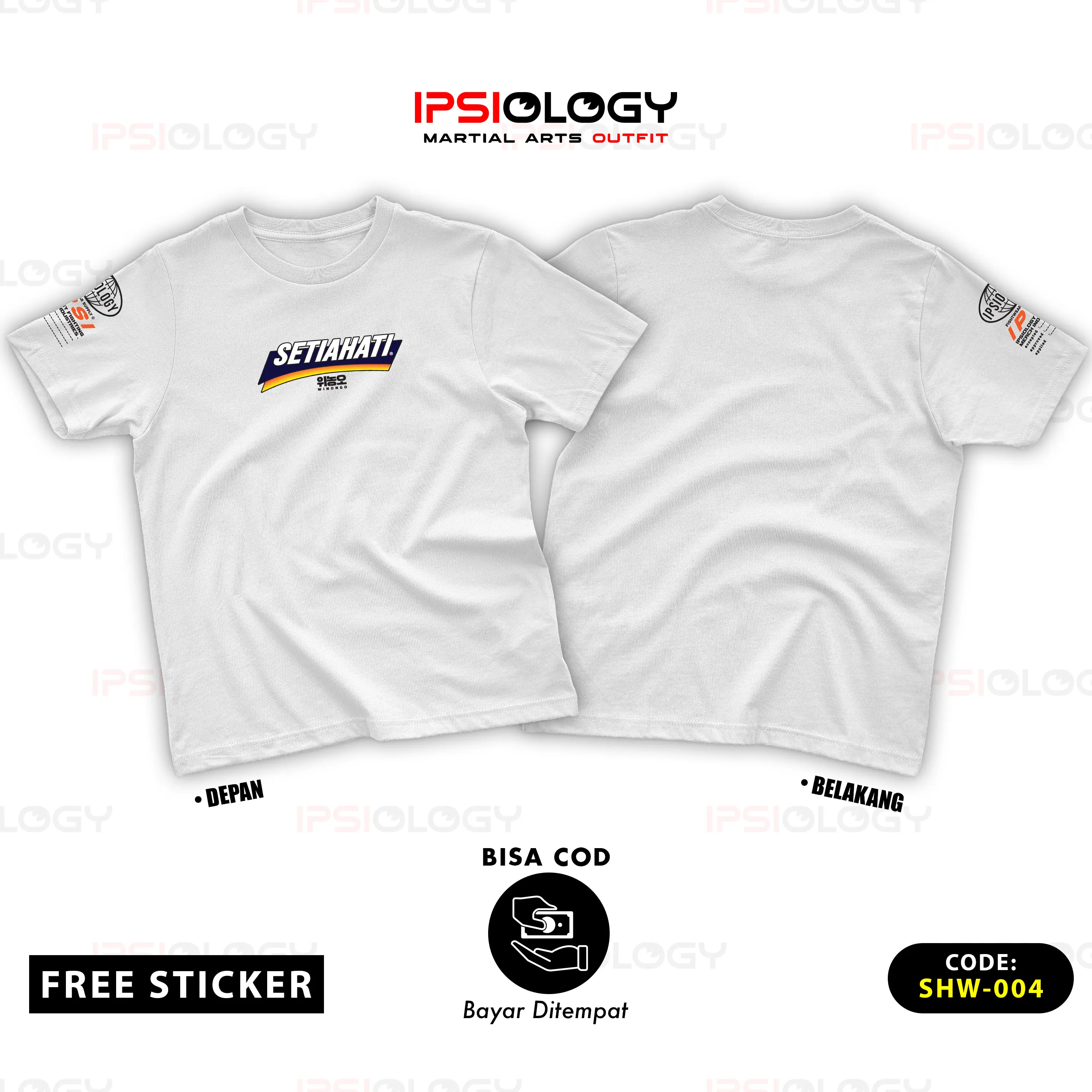 WINONGO RACERTEES V1 SIMPLE PSHW Setia Hati Pria Wanita 24S Cotton Combed