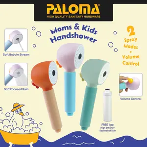 PALOMA Hand Shower Mandi Filter Handshower Moms Kids Babies Head Shower Kepala Shower Genggam Ibu Anak Bayi Saringan Air Sower 2 Mode ABS Pink Blue Green Red Cream Biru Hijau Merah Krem HSP 2201LG HSP 2201PB HSP 2201RC