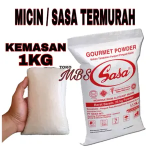 Sasa Micin Kiloan 1 Kg Penyedap Rasa Bahan Makanan dan Masakan MSG Crystal Kemasan Repack Original