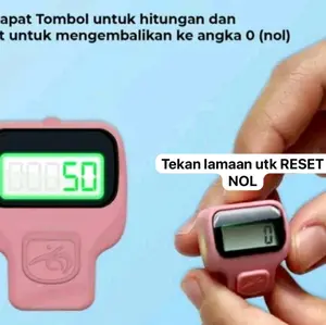 Cincin Tasbih Digital Led Mini Alat Penghitung Dzikir Ibadah Perlengkapan Sholat / Tasbeh Jari Alat Hitung Digital Tally Counter Motif Muslim Umroh