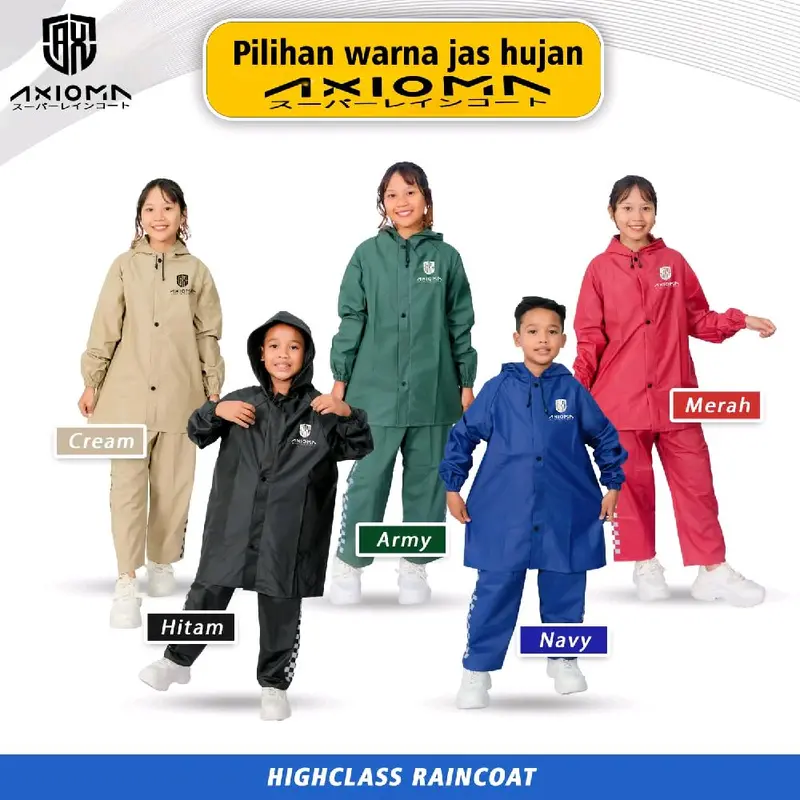 Jas Hujan Anak Karakter PVC Super Tebal Anti Rembes Waterproof Kuat Setelan - Perlindungan Ganda 2