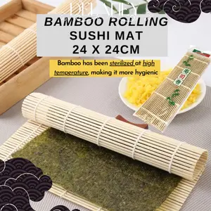 Delaney Tikar Bamboo Mat Penggulung Sushi Premium – Alat Gulung Sushi & Kimbap Anti Lengket