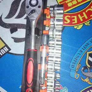 8-24mm Kunci Set Socket 12pcs /1/2 in Kunci Sok Wrench Rachet alat perkakas lengkap motor Rachet Handle Multifungsi kunci 1 set/ Bahan Chrome Vanadium