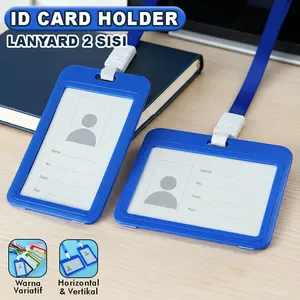 ID Card Holder dengan Lanyard  Vertikal Dan Horizontal Warna Variatif WJJ-050701