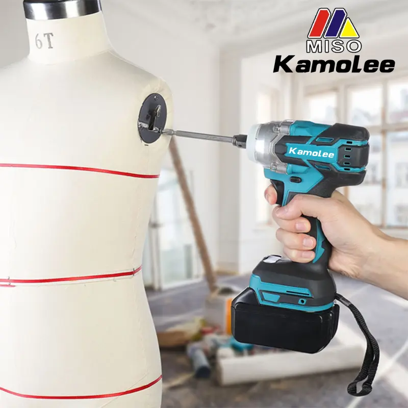 Kamolee DTW285 520 N.m Torsi Electric Impact Wrench 1/2"1/4" Dual Function [baterai tidak termasuk] 7