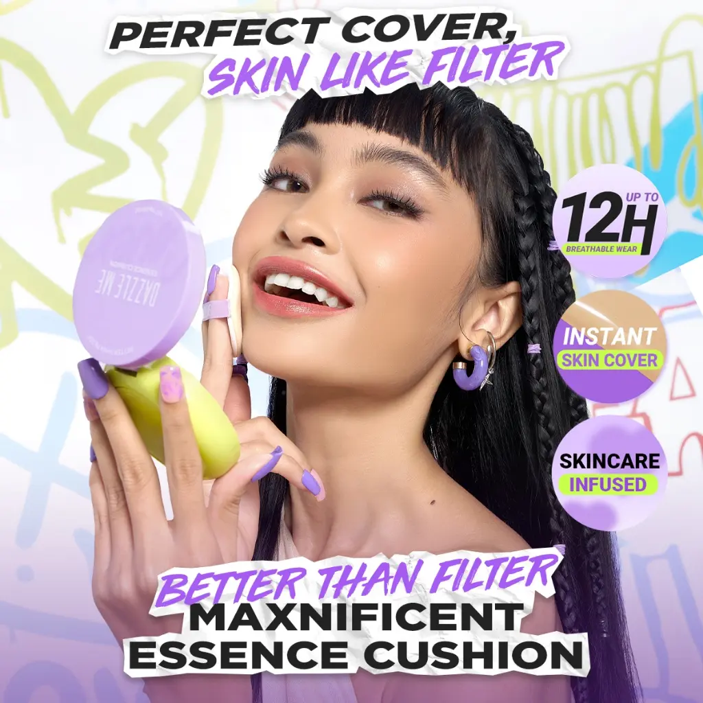 DAZZLE ME Better Than Filter Maxnificent Essence Cushion | High Coverage Cushion Makeup