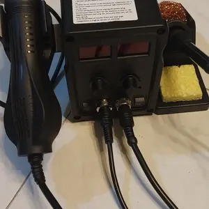 REAIM Solder Station Digital Pro Heat Gun Solder Blower Heat Air Gun Solder 2 in 1 Solder Uap Mechanic 450W Solder Segel Plastik Untuk