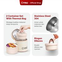 Gambar [Dokmil] Cypruz Kotak Makan Portable Tahan Panas Container Sealed Lunch Box dari Cypruz Kitchenware Kota Administrasi Jakarta Utara 5 Tokopedia