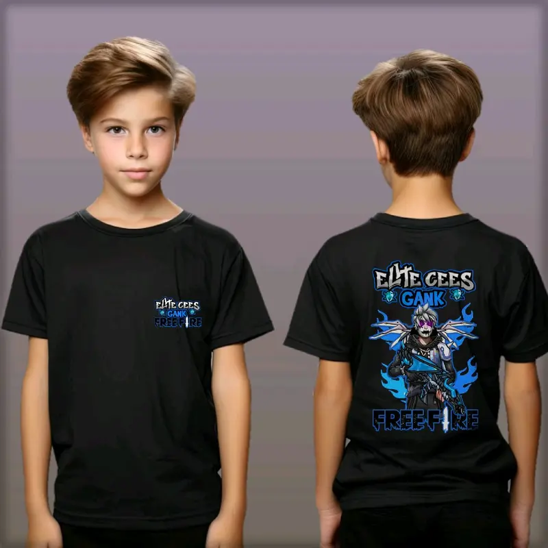 Kaos Anak Free Fire Elite Cees Gank Cotton Combed 24s Unisex Fashion Baju 0