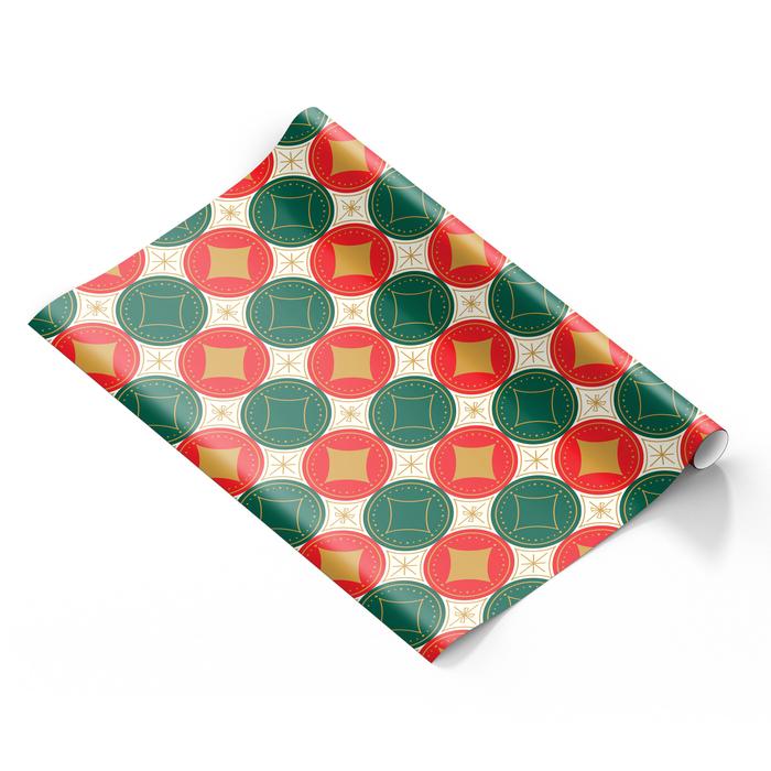 Gambar Capricorn Design Kertas Kado Natal Retro Geometric | Wrapping Paper Christmas Premium - GWCK 099 - 1 PCS dari Capricorn Design Kota Tangerang Selatan Tokopedia