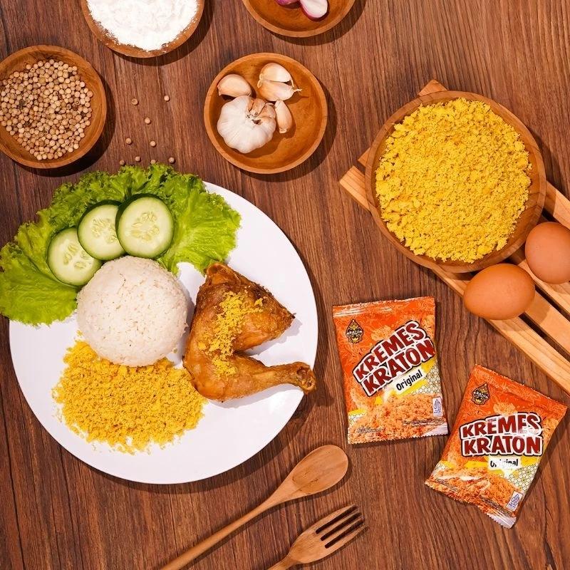 Kremes Ayam Kraton Sachet -  Kremes Original/Pedas Daun Jeruk/Keju/Jagung Bakar/Sapi Panggang 16g 4