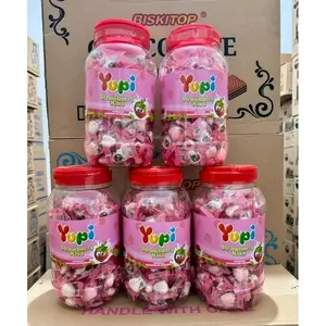 ( 1 dus/ 6 toples) YUPI Strawberry Kiss Toples  300gr