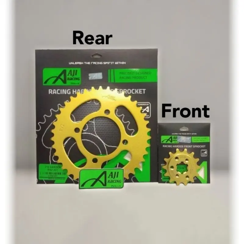 LC135 / RXZ / Y100 / Y100 / Y15 / Y16  AJI RACING SPROCKET 415H ***GOLD 4 HOLE *** 14/15T & 30T-44T