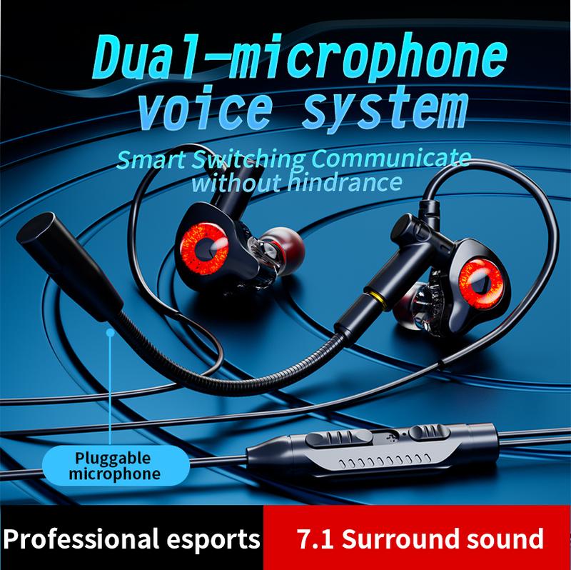 Tai Nghe Chơi Game, Tai Nghe Thể Thao Điện Tử, Micro Kép, Giao Diện Kỹ Thuật Số, Giảm Tiếng Ồn, Cuộc Gọi HD, Đeo Thoải Mái, GM1 Và GM2 Có Sẵn