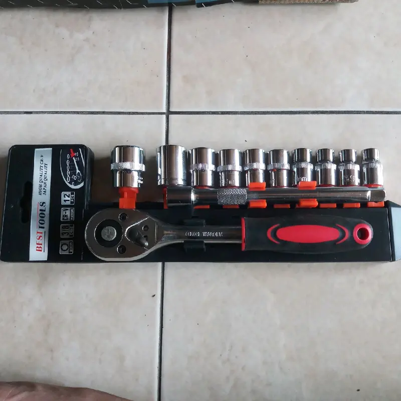 Set Kunci Soket Ratchet Wrench Bojar 12 Pcs 3/8 Inch Stainless Steel DIN 3122 ring pas 6