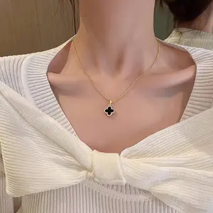 Kalung Titanium Kalung Wanita Kalung semanggi Kalung clover Kalung Anti Karat Anti Luntur Kalung van cleef Kalung Korea Style
