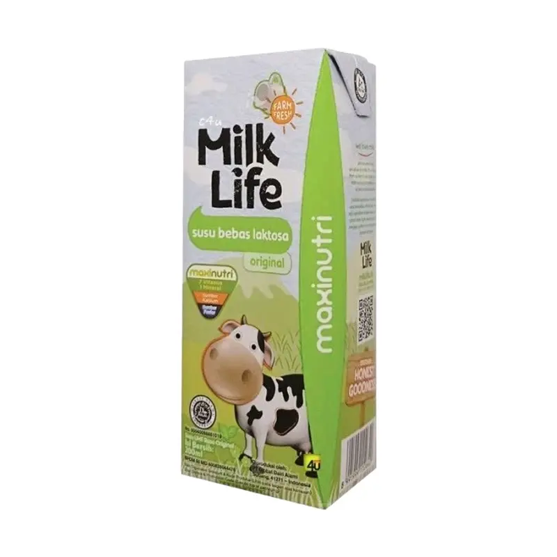 Milklife UHT Lactose Free Rasa Original 200 ml - Milk Life - Susu Anak Bebas Laktosa - Susu Sapi Segar - Fresh Milk - Karton / Dus Isi 24 pcs Minuman 1