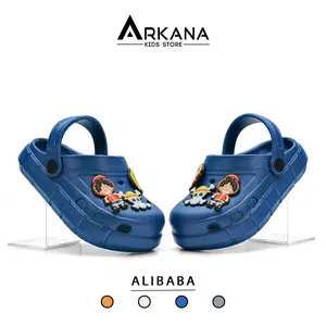 ARKANA Kids Store - Sandal Anak Laki-laki Karakter One Piiece Baim Kids Ringan Nyaman Anti Slip Coklat Putih Biru Abu-Abu Size 20-29