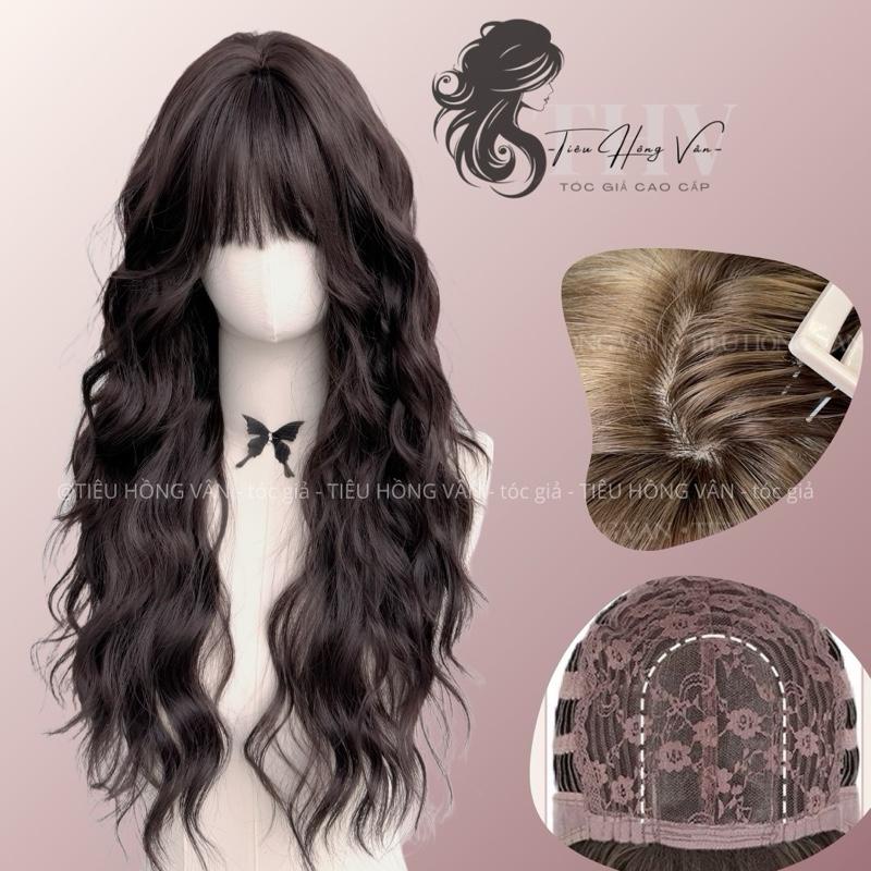 [S-09] TÓC NGUYÊN ĐẦU DA ĐẦU Silicon - Dáng Xù Omachi Có Mái (60cm)