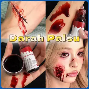Darah Palsu Darah Palsu Fake Blood Halloween Cosplay Vampir Properti Film Aman Mini Bag Ready Stock