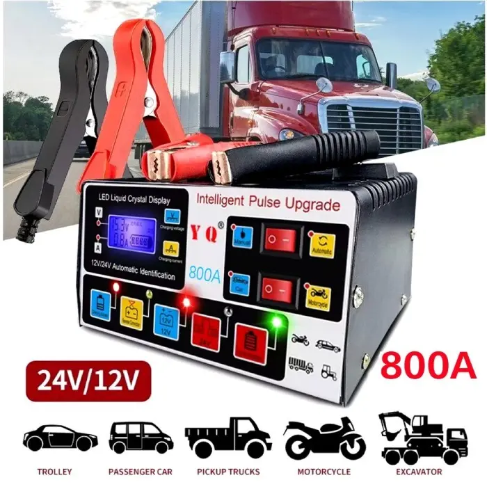 Charger Aki Mobil 12V 24V 800A Smart Intelligent Auto Repair Mobil Truk Car