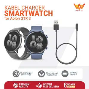 Kabel USB Charger Casan Smartwatch Jam Tangan Aolon GTR 3 Magnetic Smart watch Type A Charging