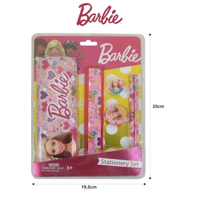 G»A7 BARBIE STATIONERY SET / ALAT TULIS SET ORI KARAKTER BB20007 H✔A3 0