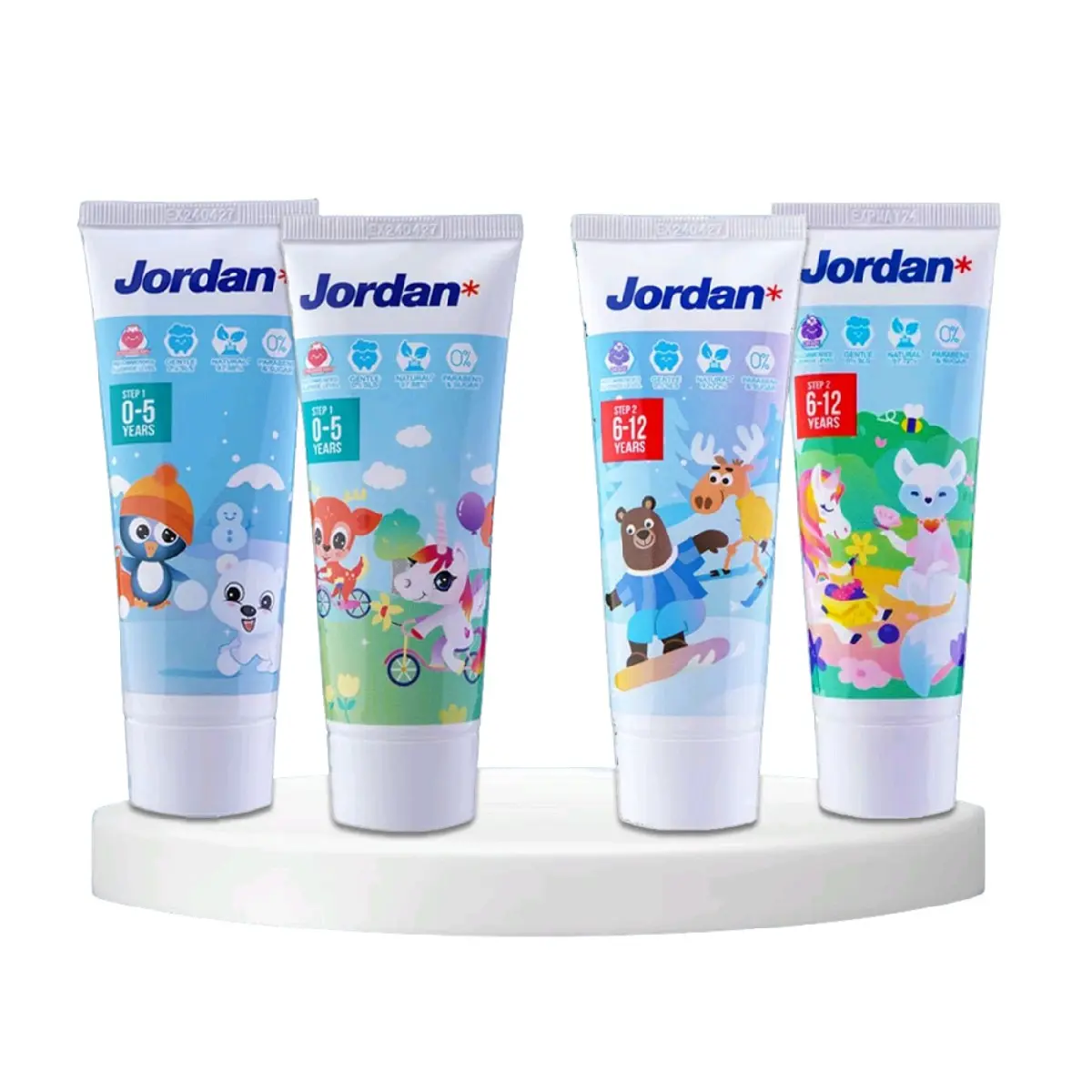 Jordan Pasta Gigi Anak Jordan Oral Care Kids Toothpaste Step 1-2 Untuk Cegah Gigi Berlubang