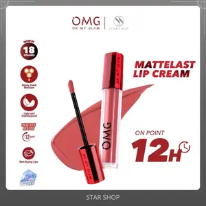 OMG Oh My Glam Matte Kiss Lip Cream ( lipstick lipstik lipcream ) NEW SHADE 01-30