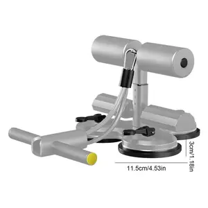 MEYMEYDIY sit stand dan tali Sit Up Stand Double Holder + Tali Resistance Alat Fitness Rumah 2-in-1 Gym 3 Perekat Baja Canai Dingin Busa Elastis Kapasitas 325kg Fleksibel untuk Rumah Studio dan Perjalanan Outdoor Outdoor