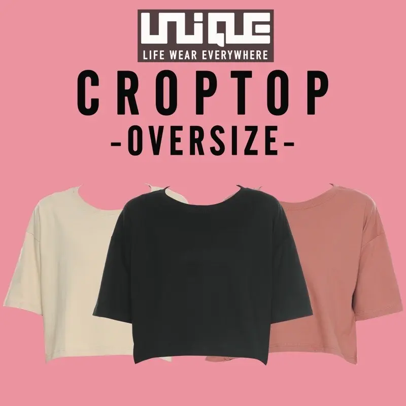 KAOS POLOS CROPTOP OVERSIZE COTTON COMBED 24s WANITA 0