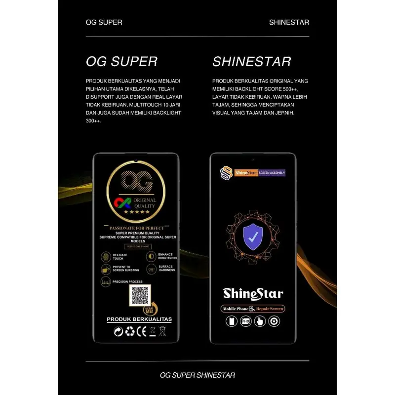 LCD Touchscreen V1V0 Y91C Fullset Original/ OG SUPER Free Obeng&Lem Plastik 2