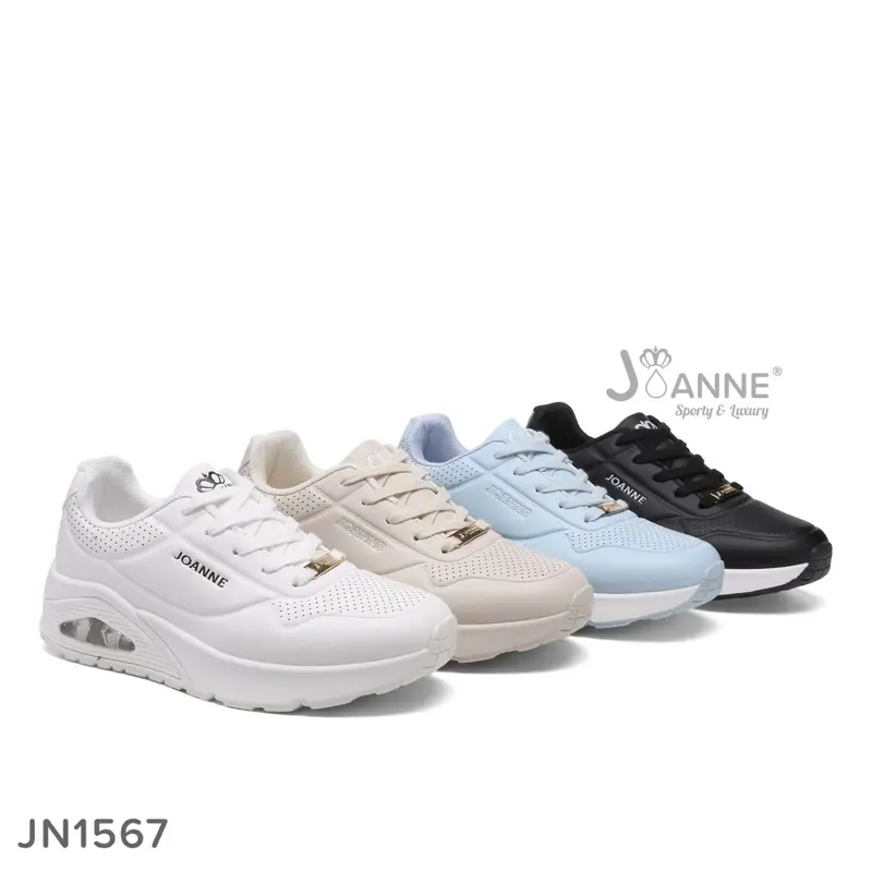 JOANNE Leather Casual Sport Sneakers Shoes Sepatu Wanita JN1567 0