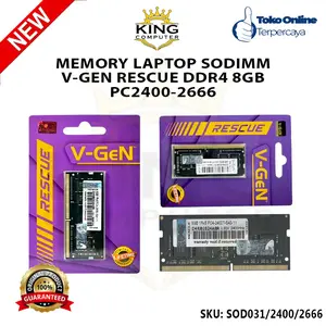 RAM Memory SODIM VGEN RESCUE DDR4 8GB PC2400-2666 UNTUK LAPTOP