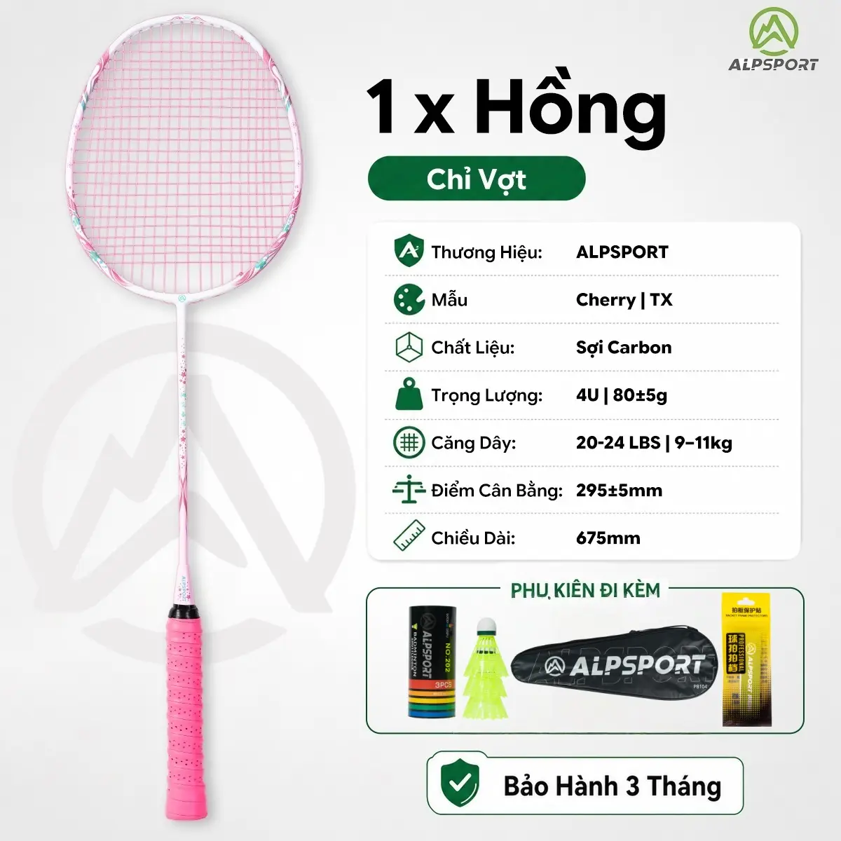 TX Hồng 1 cái + Túi