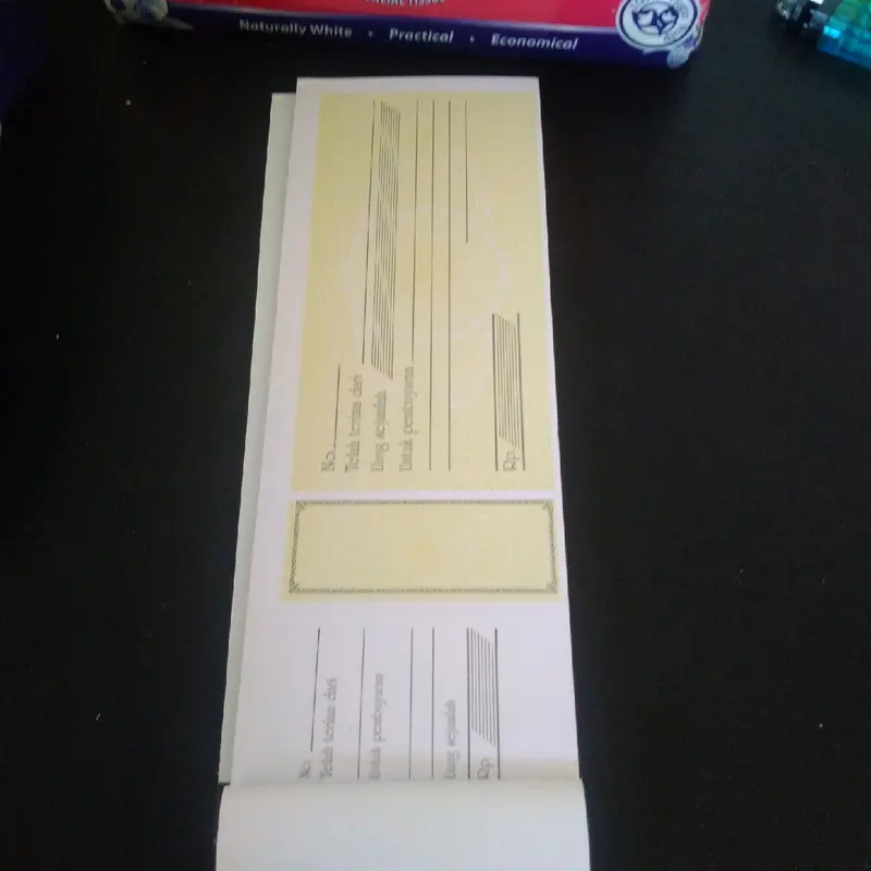 KUITANSI 40sheets UKURAN                             (P 21,5cm x L 7,5cm) Paper Kertas 3