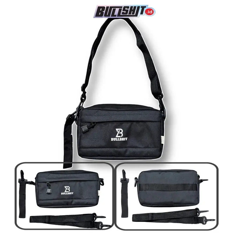 Promo Tas Bundling BELI 1 Dapat 2 Tas - Tas selempang - Bahu - Handbag  Pria Premium Bullshit KODE G01 3