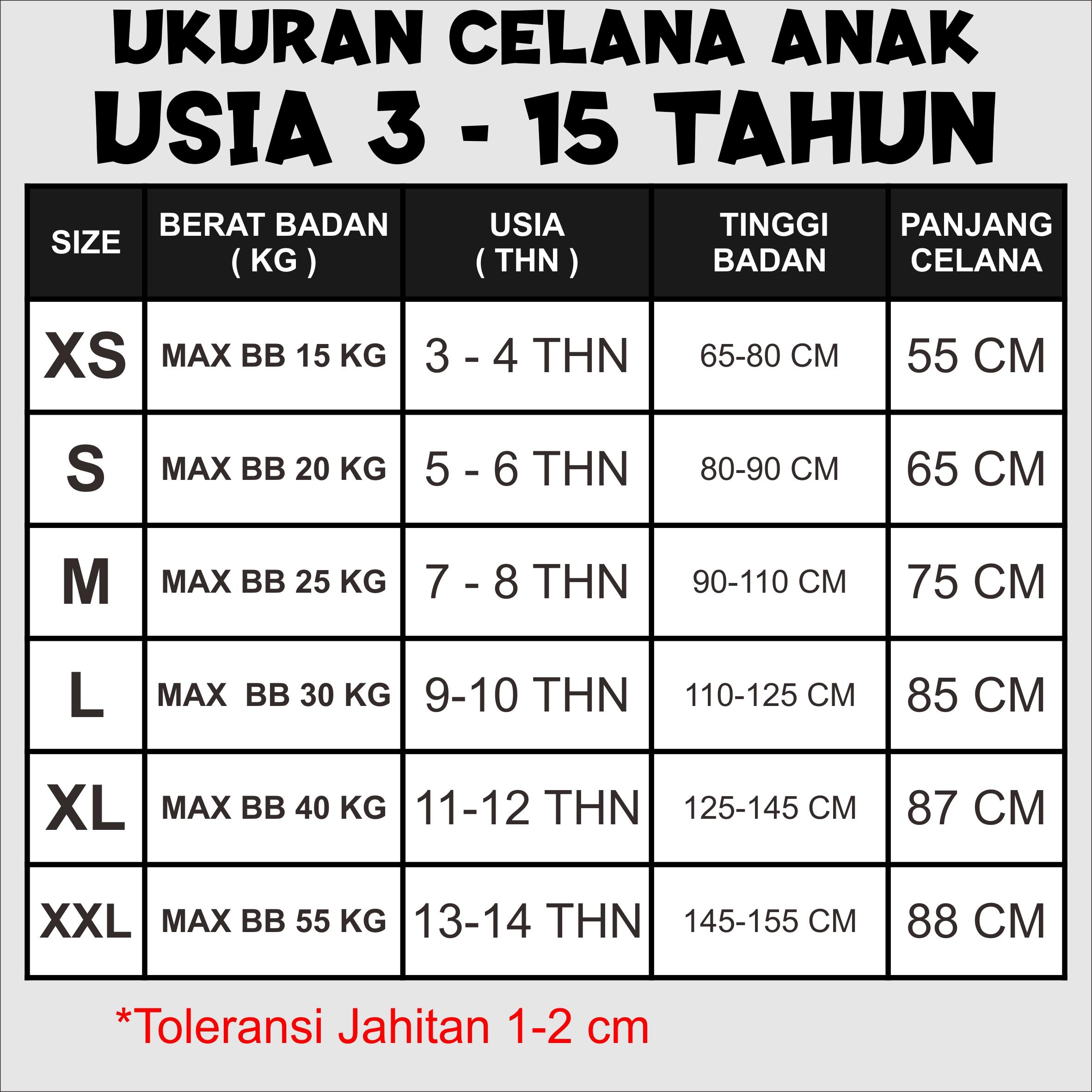 Celana Panjang Anak Baggy Pants Sweatpants Celana Jogger Anak usia 3-15 tahun laki laki dan perempuan