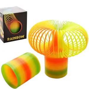 Rainbow Magic Spring Mainan Spiral Warna Warni Anti Stress Mainan Kreatif Anak Rainbow Magic Spring