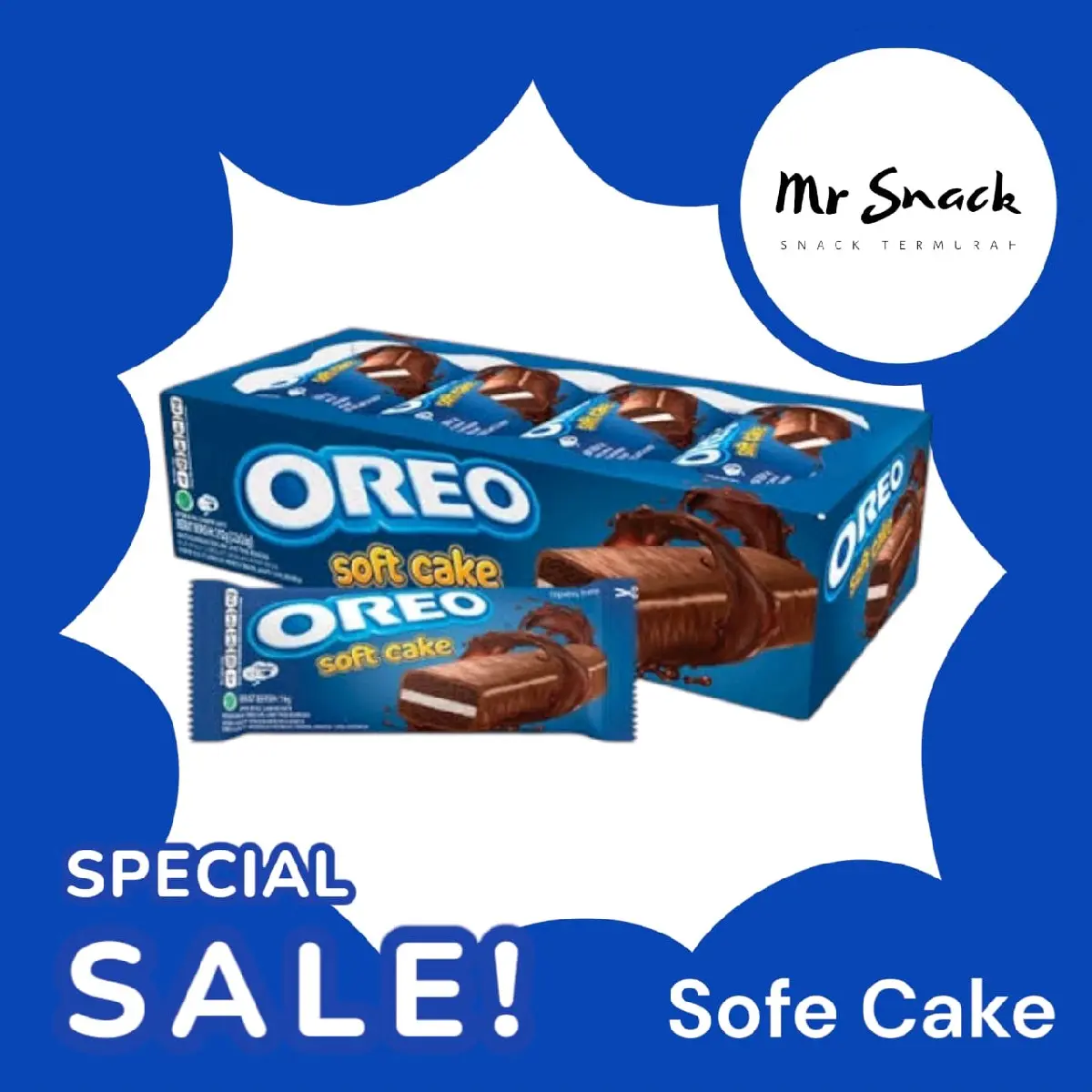 Snack OREO SOFT CAKE ORIGINAL 1 pack isi 12 cemilan