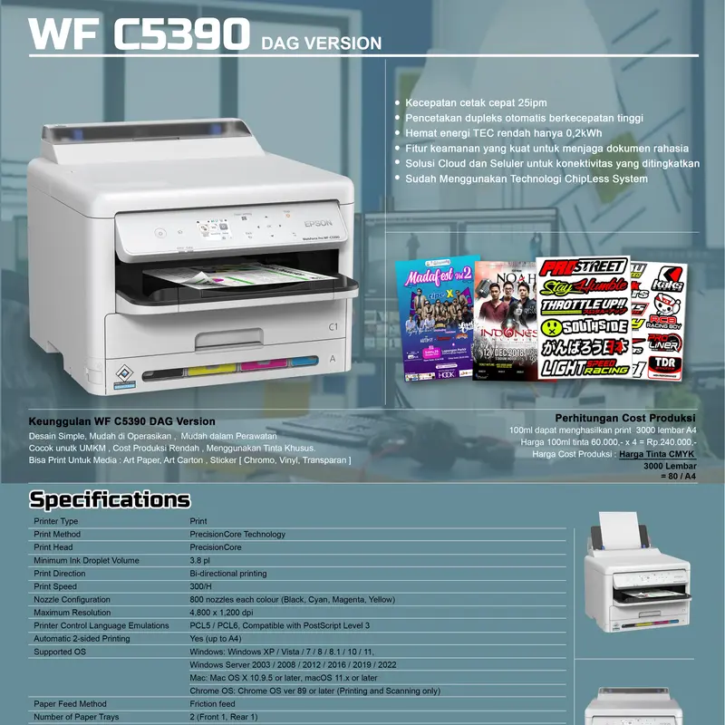 MESIN EPSON WF-C 5390 PIGMEN BY DAG PRINTER 0
