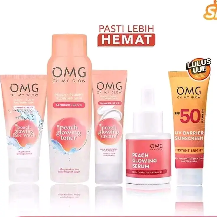 OMG oh my glow paket lengkap skincare perawatan kulit Moisturizer Membersihkan Mencerahkan Muka 0