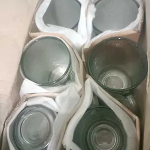 YK - [ 6 PCS GELAS KOPI ] Gelas Kopi Motif Garis Minimalis Elegan Bahan Tebal Kualitas Premium CM - 08