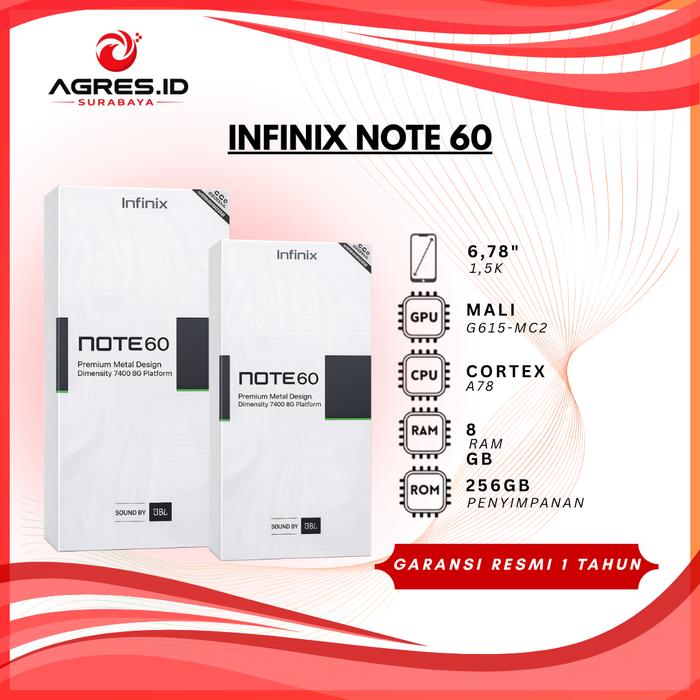Gambar INFINIX NOTE 60 8GB 256GB MIDNIGHT BLACK / MOCCA BROWN - GARANSI RESMI - MOCCA BROWN dari Agres ID Surabaya Kota Surabaya Tokopedia