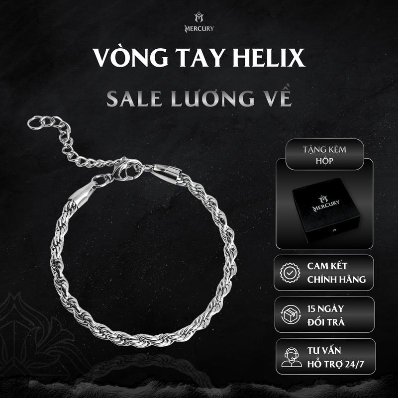  Vòng tay nam nữ Mercury Helix - Trang sức phụ kiện thời trang đeo tay - Thiết kế xoắn ốc mới lạ đơn giản cá tính 